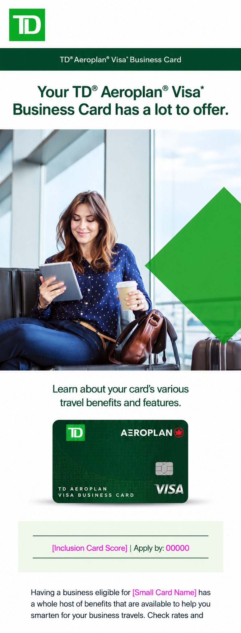 Original TD Travel Trigger email, version 2